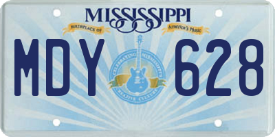 MS license plate MDY628