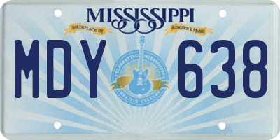 MS license plate MDY638
