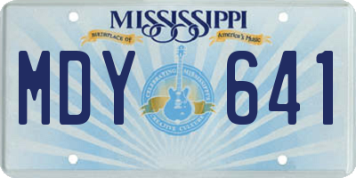 MS license plate MDY641