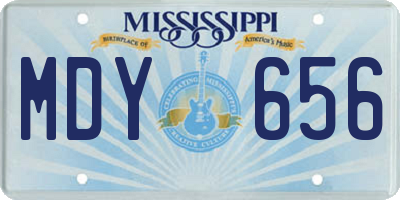 MS license plate MDY656