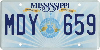 MS license plate MDY659