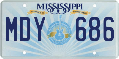 MS license plate MDY686