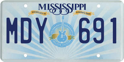MS license plate MDY691