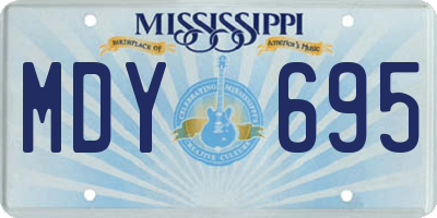 MS license plate MDY695