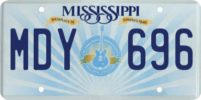 MS license plate MDY696