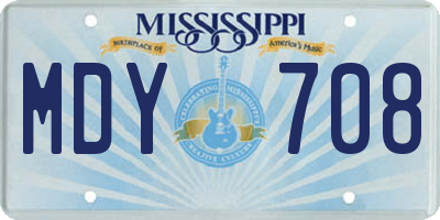 MS license plate MDY708