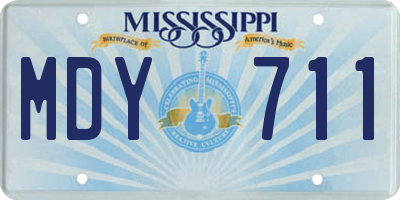 MS license plate MDY711