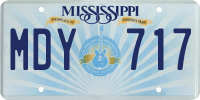 MS license plate MDY717