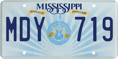 MS license plate MDY719
