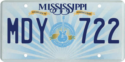 MS license plate MDY722
