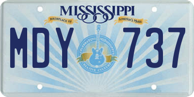 MS license plate MDY737