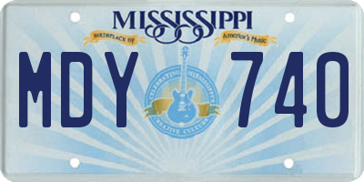 MS license plate MDY740