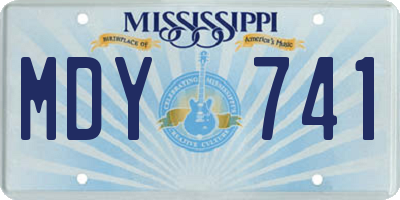 MS license plate MDY741
