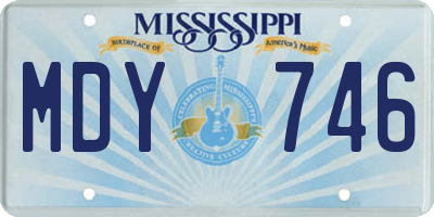 MS license plate MDY746