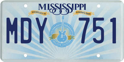 MS license plate MDY751