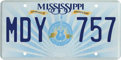 MS license plate MDY757
