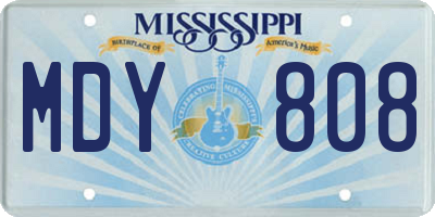 MS license plate MDY808