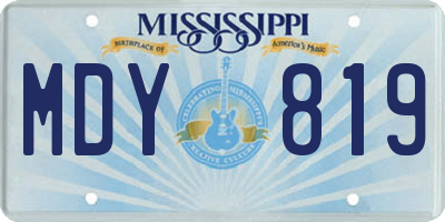 MS license plate MDY819