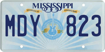MS license plate MDY823