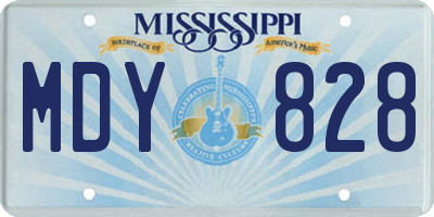 MS license plate MDY828