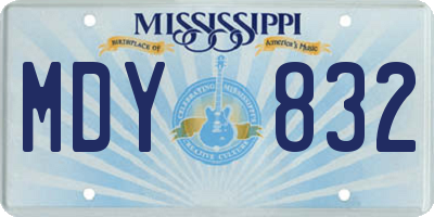 MS license plate MDY832