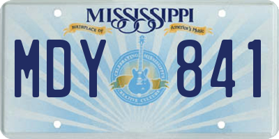 MS license plate MDY841