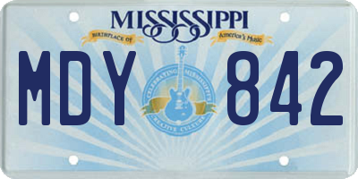 MS license plate MDY842