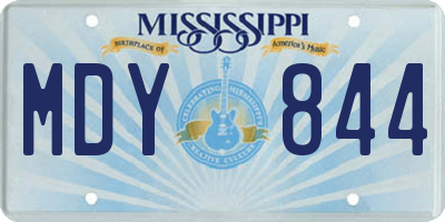 MS license plate MDY844