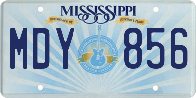 MS license plate MDY856