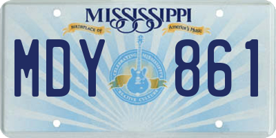 MS license plate MDY861