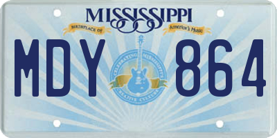 MS license plate MDY864