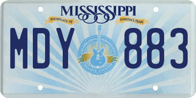 MS license plate MDY883