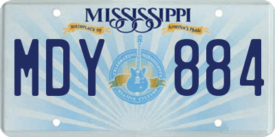 MS license plate MDY884