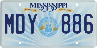 MS license plate MDY886