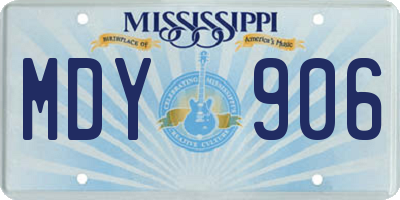 MS license plate MDY906