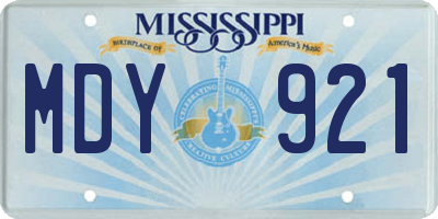 MS license plate MDY921