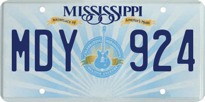 MS license plate MDY924