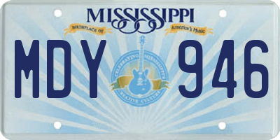 MS license plate MDY946