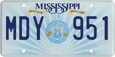 MS license plate MDY951