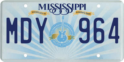 MS license plate MDY964