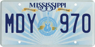 MS license plate MDY970
