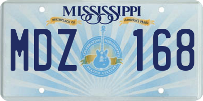 MS license plate MDZ168