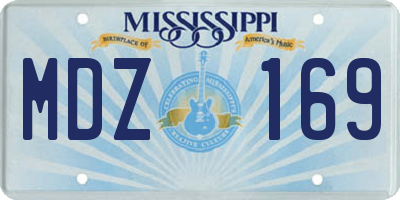 MS license plate MDZ169