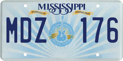 MS license plate MDZ176
