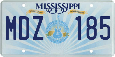 MS license plate MDZ185