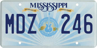 MS license plate MDZ246