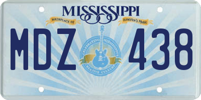 MS license plate MDZ438