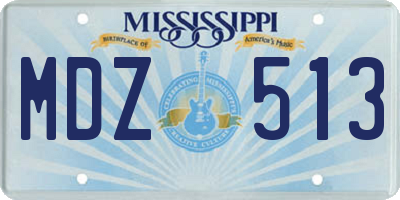 MS license plate MDZ513