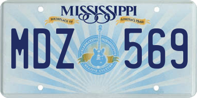 MS license plate MDZ569