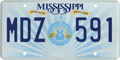 MS license plate MDZ591